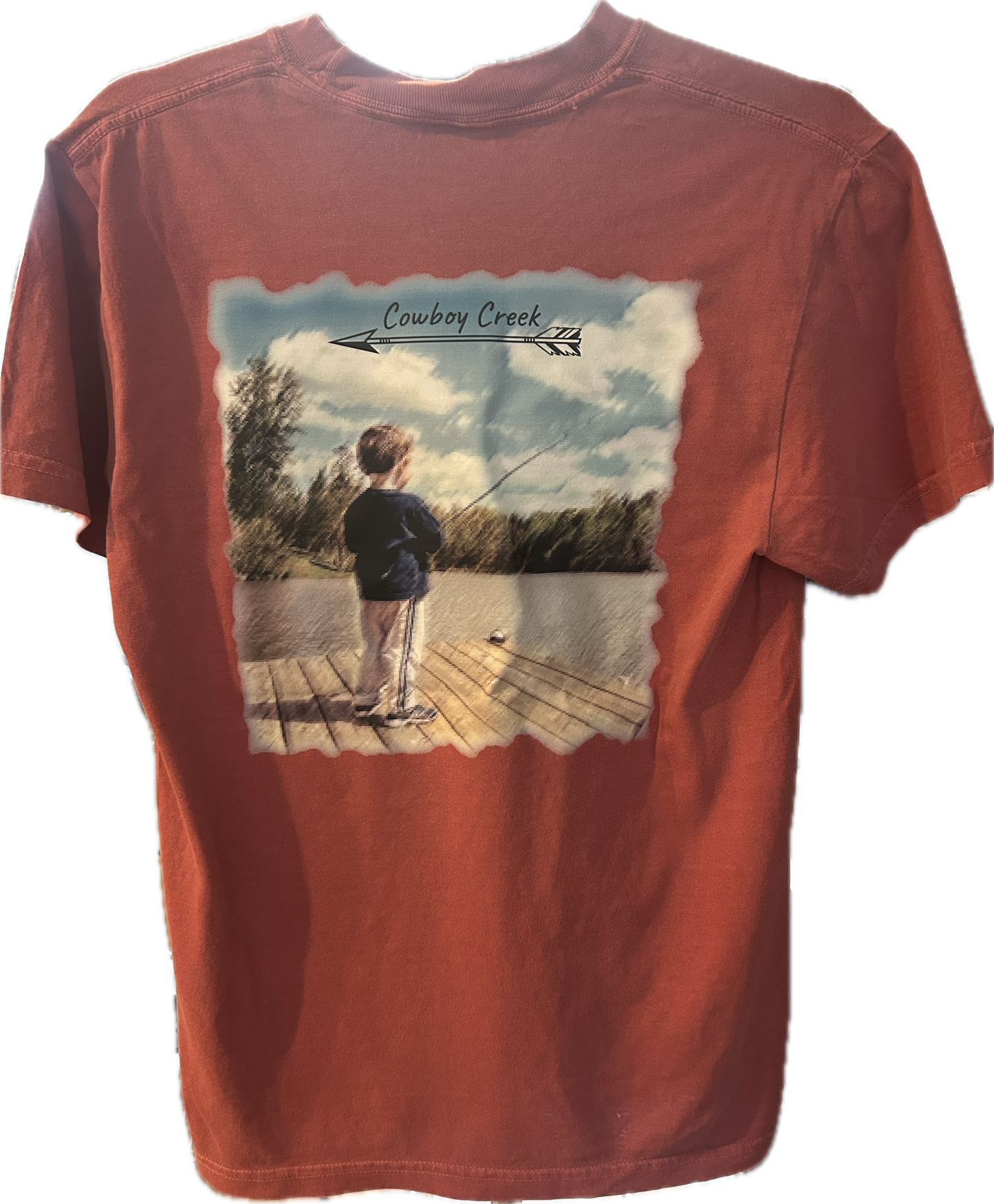 Red spring fishing shirt